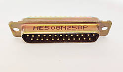 Роз'єм D-SUB вилка 25-контактний двохрядний під пайку позолочені контакти HE508N25AP