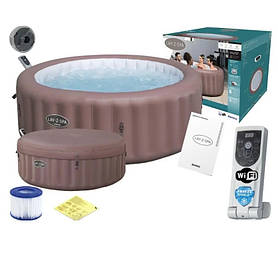 Надувний джакузі СПА Bestway 6001G Lay-Z-Spa Hawaii 196 х 71 см, Wi-fi, 6 місць, 1325 л/г, гідро