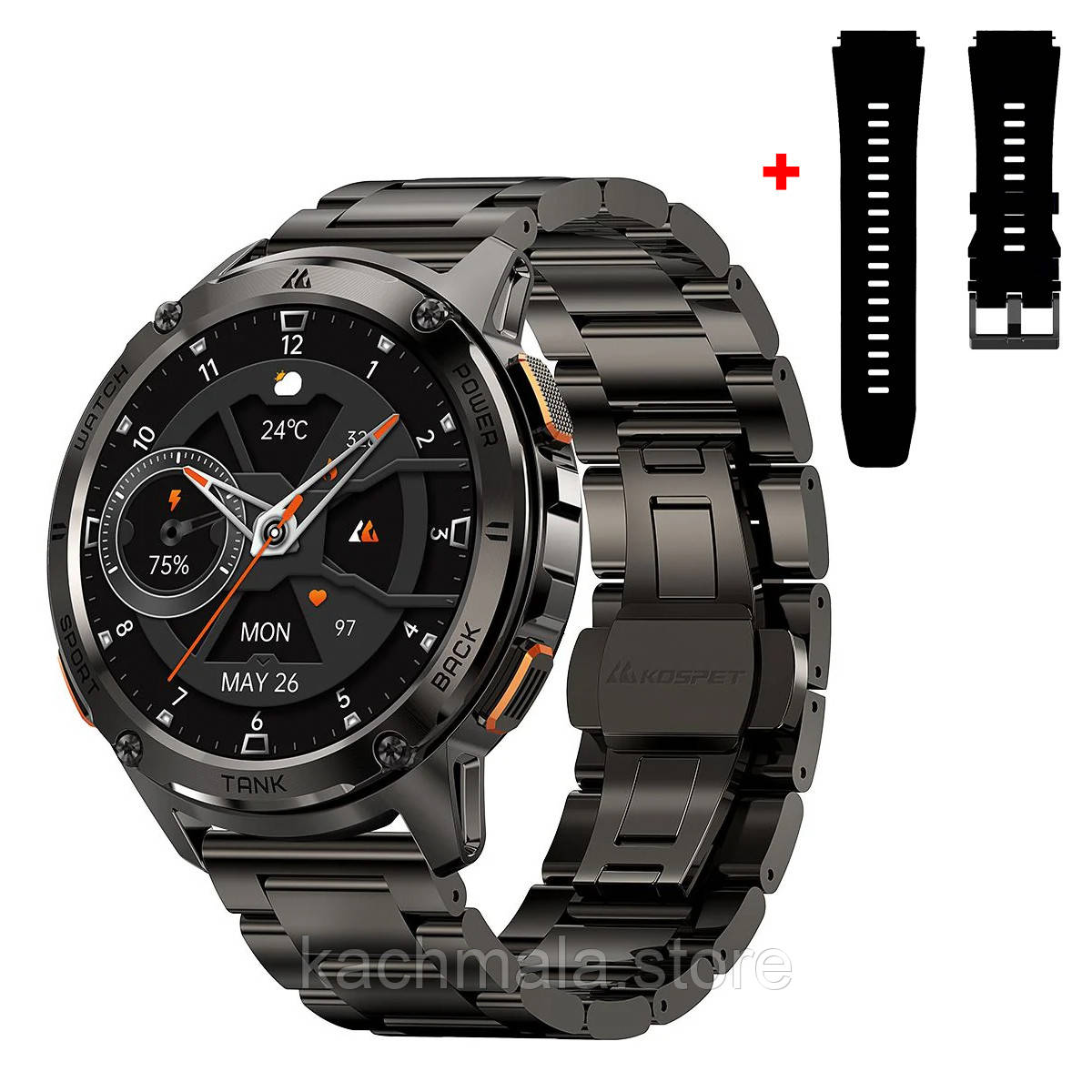 Розумний смарт годинник Kospet TANK T3 Black Special Edition