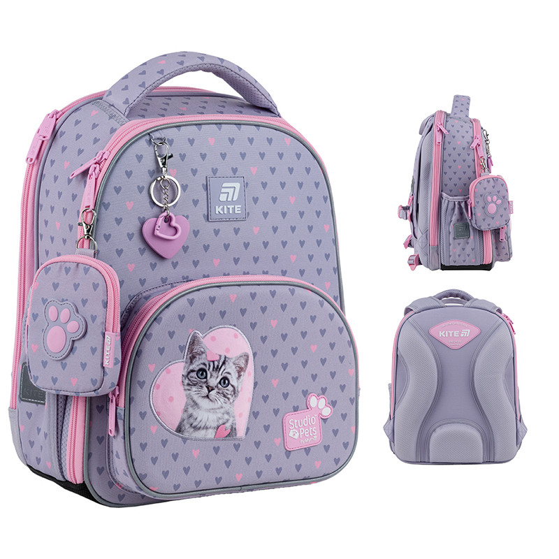 Рюкзак Kite Education каркасний 556M Studio Pets 38х30х14 см, 12 л, 130-145 см