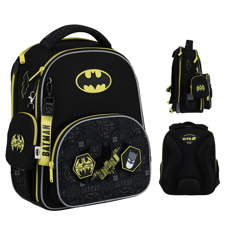 Рюкзак Kite Education каркасний 556M DC Batman 38х30х14 см, 12 л, 130-145 см