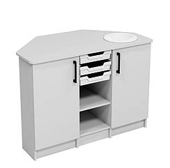 Тумба з мийкою з пластиковою столешнею HPL, для кабінету хімії