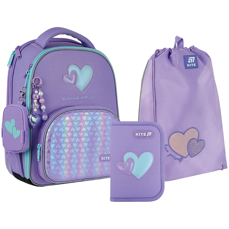 Шкільний набір Kite Education Awesome SET_K25-556M-1 (рюкзак, пенал, сумка) 130-145 см