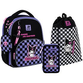 Шкільний набір Kite Education Kuromi SET_HK25-556M (рюкзак, пенал, сумка) 130-145 см