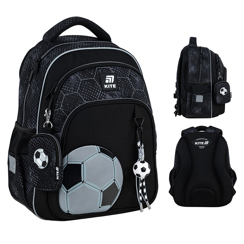 Рюкзак Kite Education 763M-2 Football 39x29,5x14,2 см, 15 л, 130-145 см