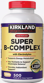 Kirkland Super B-Complex с Электролитами, 500 таблеток