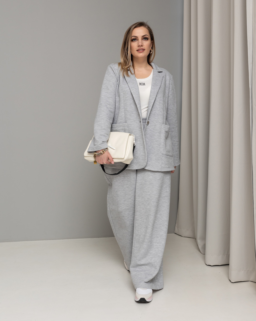 Костюм брючний Вегас сірий, фото 1