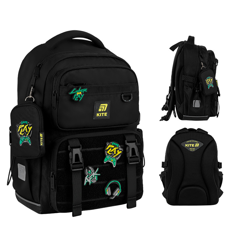 Рюкзак Kite Education 1022M-2 Cyber Game 39x28x12,5 см, 13 л, 130-145 см