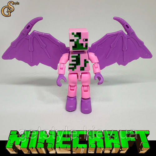 Фігурка Зомбі-піглін Майнкрафт Minecraft усі частини рухомі, фото 1