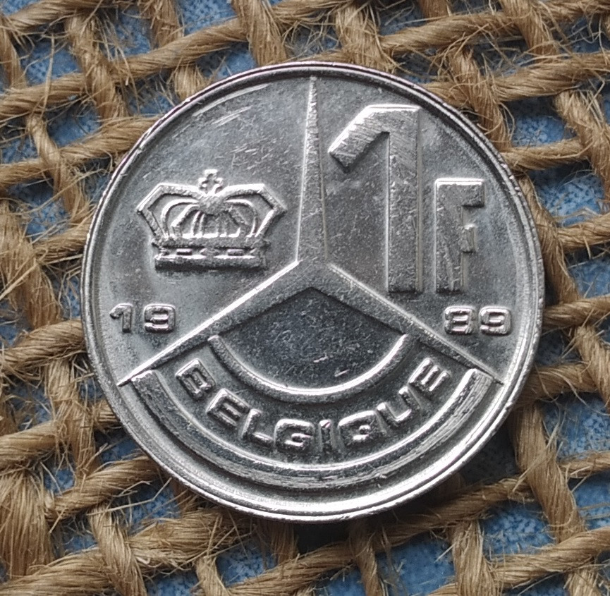 1 франк 1989 року. Бельгiя