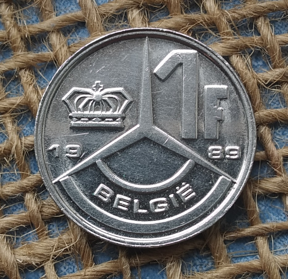 1 франк 1989 року. Бельгiя