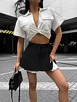 Юбка-шорты женские, ткань Котон+костюмка