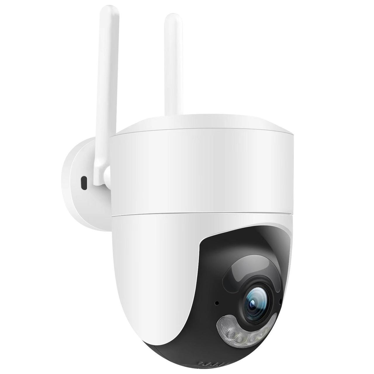 Вулична PTZ IP-камера Tuya 134K, 4MP, Wi-Fi 2.4/5 ГГц, подвійна антена, нічне бачення, IP66