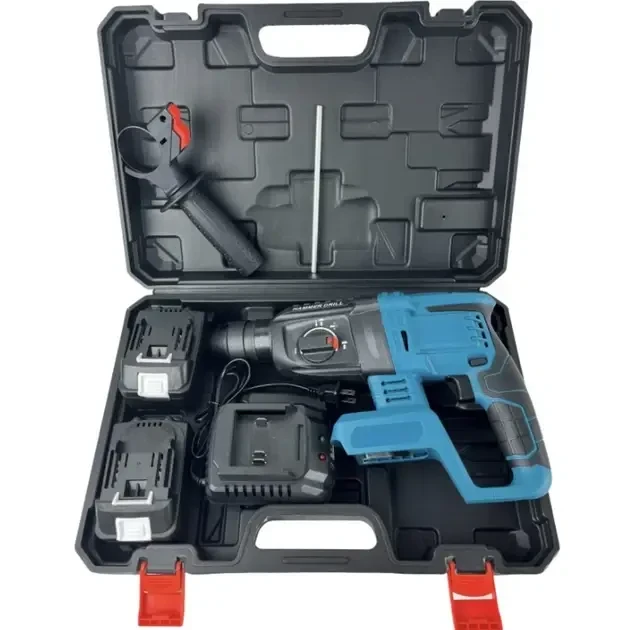 Дрель-перфоратор с 2 аккумуляторами 48V в пластиковом кейсе Hammer Drill Аккумуляторная бесщеточный перфоратор
