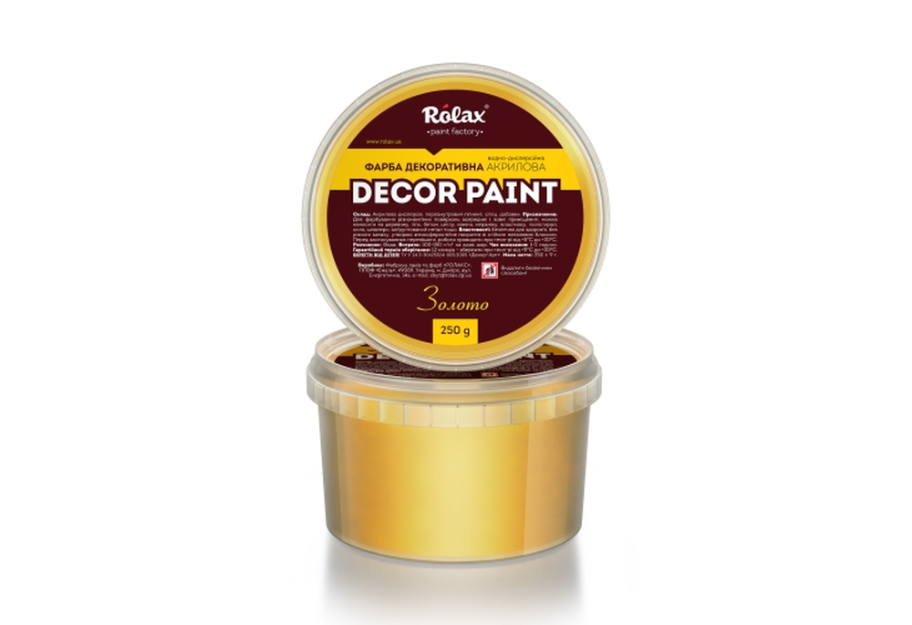 Фарба декоративна акрилова "DECOR PAINT" 0,25кг мідь, фото 1