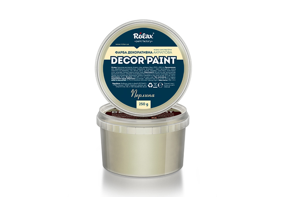 Фарба декоративна акрилова "DECOR PAINT" 0,1кг  перлина, фото 1