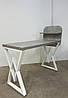 Стіл майстра в манікюрний кабінет СМ_loft-01 манікюрний стіл на металевих ніжках з пересувною тумбою, фото 6