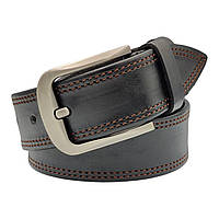 Ремінь чоловічий джинсовий шкіряний з кольоровою строчкою 40 мм - купити оптом в Одесі