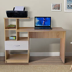 Комп'ютерний стіл з полицями та ящиком СК-20 Мікс меблі Дуб Сонома/Атланта