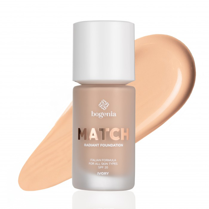 Тональний крем MATCH Foundation Bogenia 001 Ivory 35 мл, фото 1