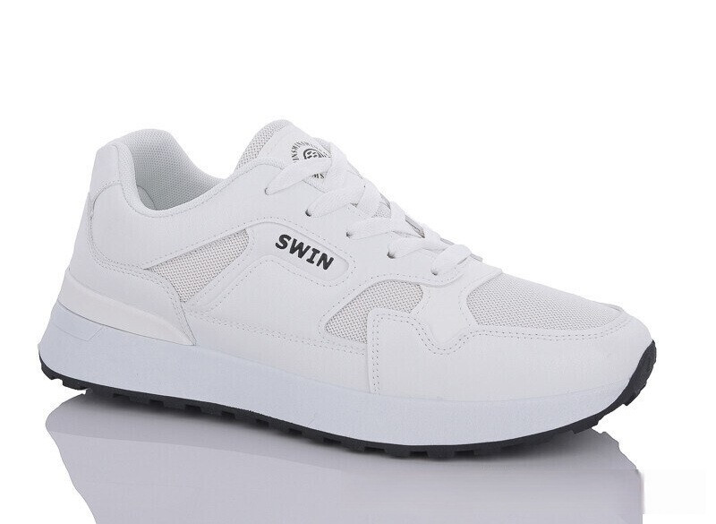 Кросівки чоловічі SWIN демісезонні на шнурках білі