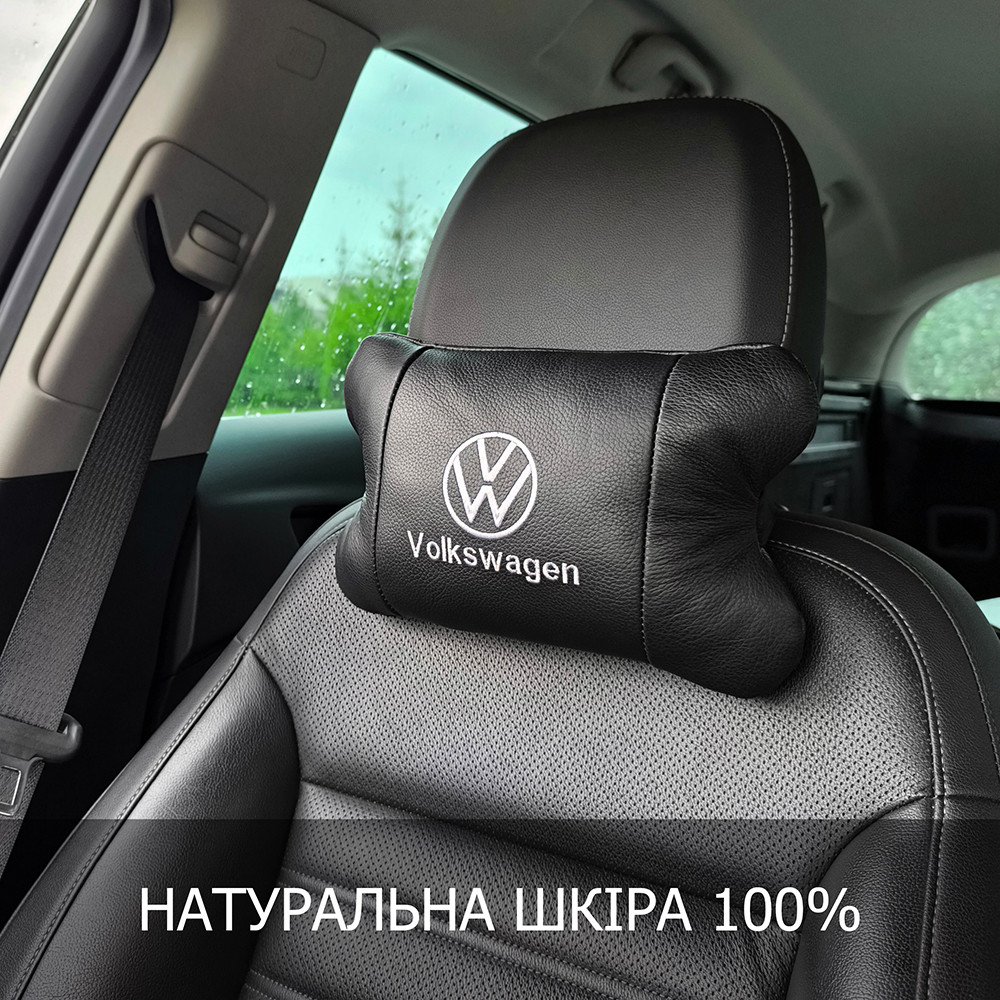Подушка підголовник в подарунок Volkswagen 1шт, Подушка підголовник метелик, YM-307 Подарунок автоаматору, фото 1