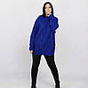 Туніка, светр подовжений жіночий синій. One Size, фото 2