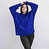 Туніка, светр подовжений жіночий синій. One Size, фото 5