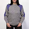 Светр жіночий в'язаний сірий. One Size, фото 2