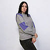 Светр жіночий в'язаний сірий. One Size, фото 5