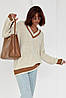 Светр в'язаний жіночий бежевий. One Size, фото 9
