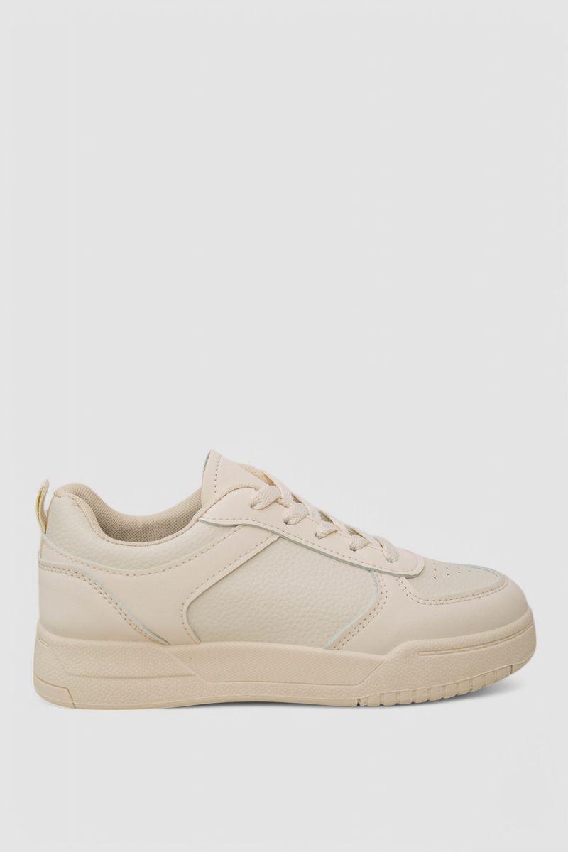 Кеди жіночі однотонні, колір бежевий, 248RAD150, фото 1