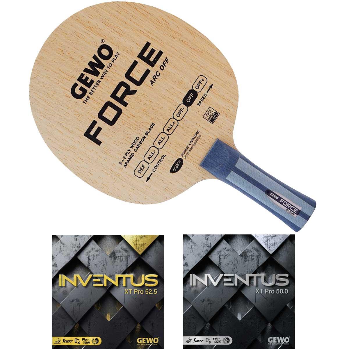 Ракетка для настільного тенісу Gewo Force ARC OFF, Inventus XT Pro 52.5 + 50.0, FL (1163700001), фото 1