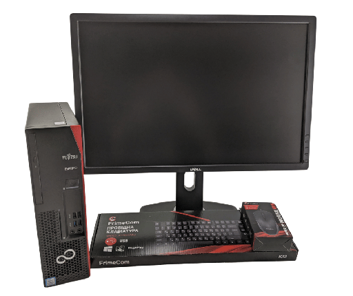 Б/в ПК+Монітор Fujitsu Esprimo D538 E85 SFF| i5-8400| 16GB RAM| 240GB SSD| HD 630+Dell UltraSharp U2412M| 24" 1920x1200, фото 1
