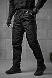 Тактичні штани рипстоп pyramid поліція чорний ВТ5058, фото 2