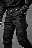 Тактичні штани рипстоп pyramid поліція чорний ВТ5058, фото 3