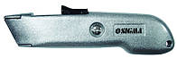 Нож металлический корпус лезвие трапеция автовозврат лезвия Sigma 8212061