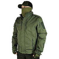 Водонепроникна демісезонна куртка SoftShell для полювання  олива