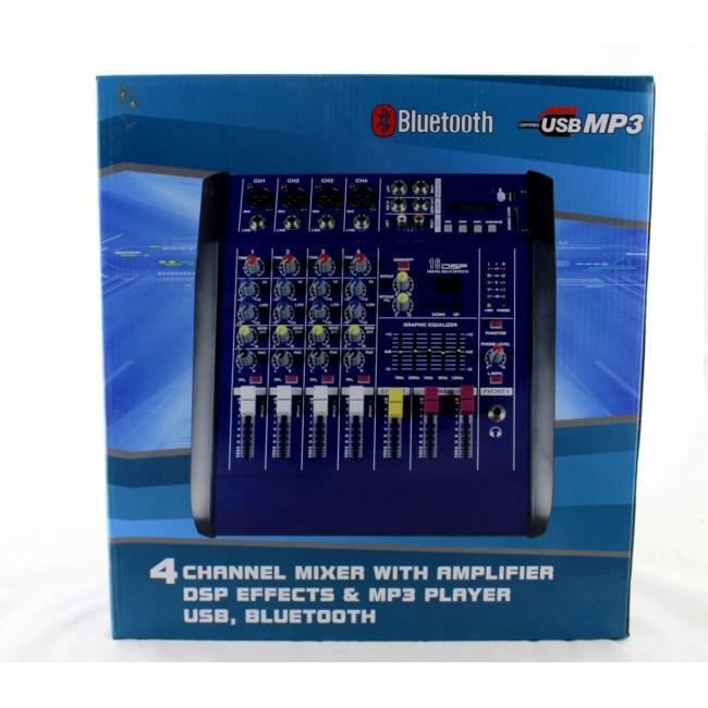 Аудіокшер Mixer UKC BT 4200D, мікшер 4 канали, мікшер з Bluetooth iC227