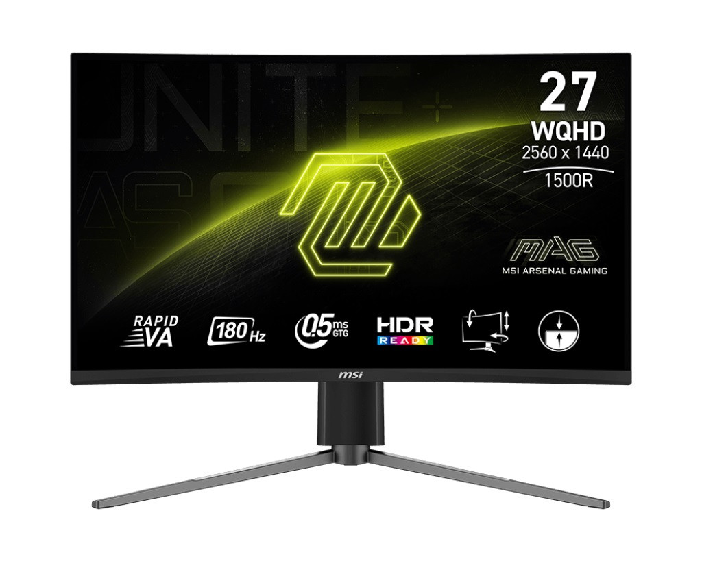 Найдшвидший ігровий монітор MSI MAG 27CQ6PF 27" VA | 180 Гц | 0.5 мс | AMD FreeSync | Вигнутий дизайн