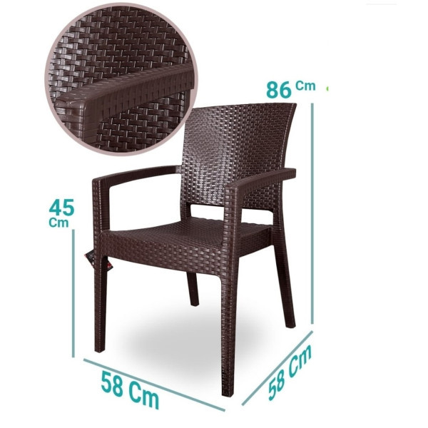 Кресло пластиковое Вики для кафе и сада, дачи, уличных площадок