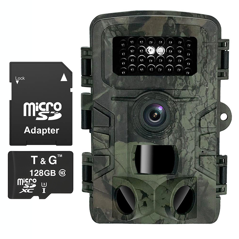 Фотоловичка PR700, 36 МП, 1080P, нічне бачення, захист IP66, датчик руху + Карта пам'яті 128GB