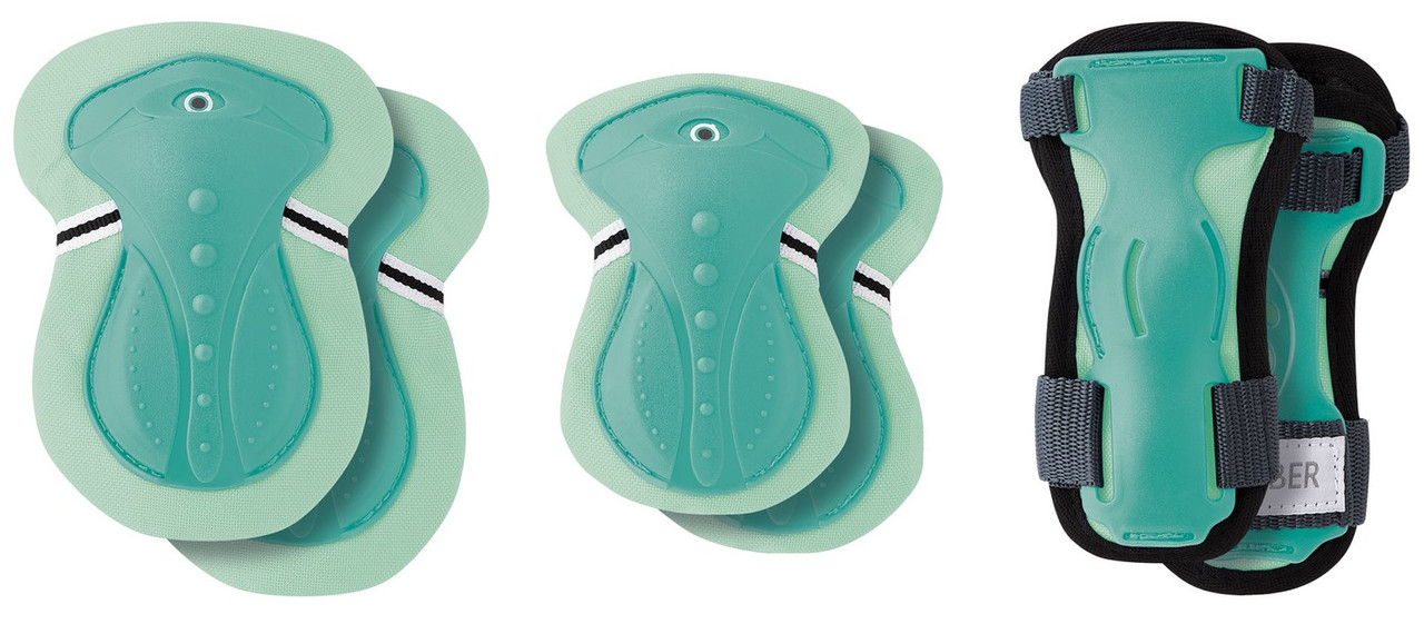Захист налокітники+наколінники+зап’ястя Globber м'ятний XS для дитини 25-50кг (541-206)