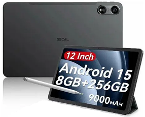 Планшет Blackview OSCAL PAD 100 Grey 4G 8/256GB 12дюймів 9000mAh Android 15 чохол+скло+стилус