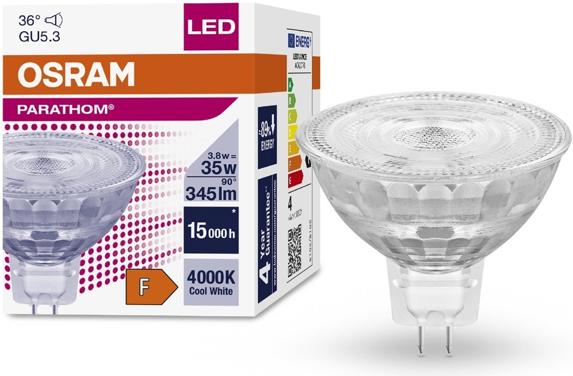 Світлодіодна лампа Osram LED STAR MR-16 12V 3.8W 4000K 345Lm, фото 1