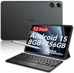 Планшет Blackview OSCAL PAD 100 Grey 4G 8/256GB 12дюймів 9000mAh Android 15 чохол+скло+клавіатура, фото 1