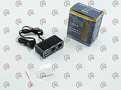 Розгалужувач прикур. 2 вих. 5 А/60 Вт, 2 USB 2.1 А, дріт 0,75 м, Євро