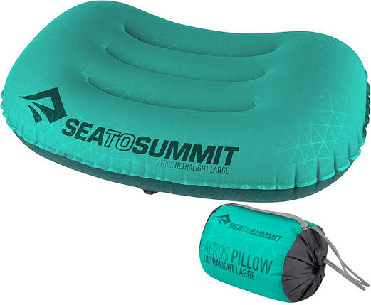 Надувна подушка Sea To Summit Aeros Ultralight Large, Sea Foam | Легка, компактна, зручна для сну в будь-яких умовах, фото 1