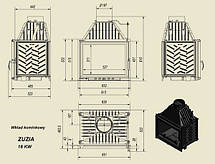 Каминна топка KRATKI ZUZIA 16 kw, фото 5