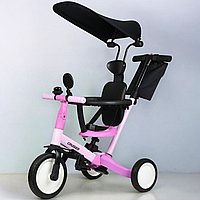 Дитячий триколісний велосипед-біговел 5в1 Cruiser Versa з батьківською ручкою поворотним сидінням і капюшоном